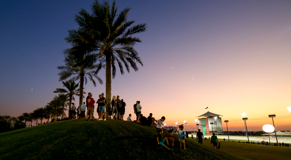 Fans gather at Abu Dhabi Hill