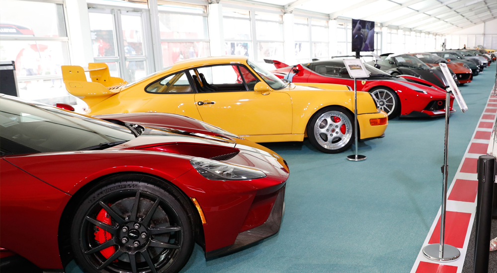 Hypercars and classic F1 collectibles on display in the F1 Fanzone 
