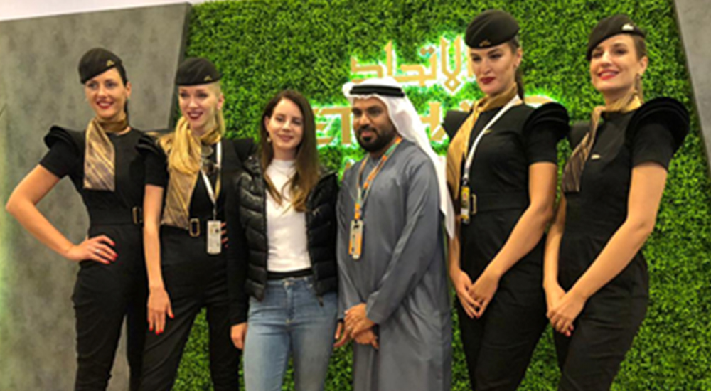 Lana Del Rey spotted at Abu Dhabi Grand Prix 2019