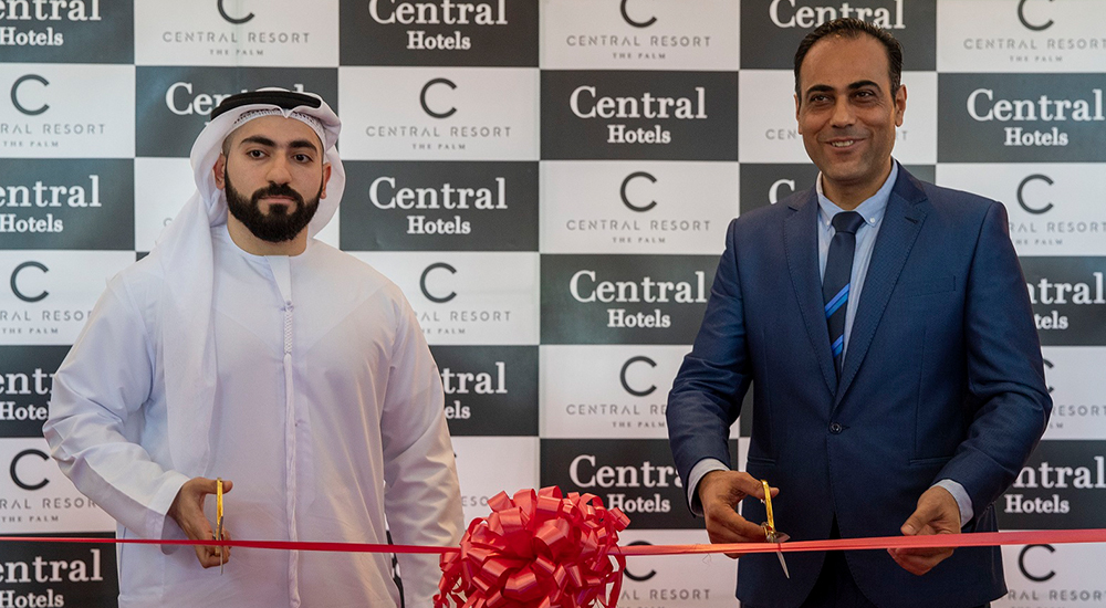 (Left to right) Abdulla Al Abdulla, COO of Central Hotels with Basel Eshak Butrs, General Manager of C Central Resort The Palm and Royal Central The Palm