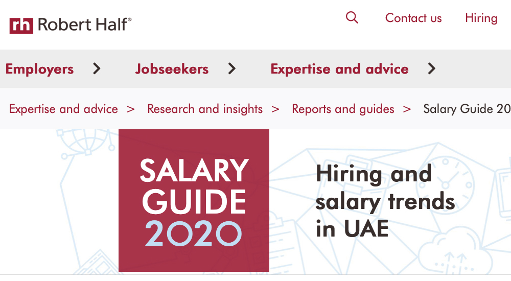 Robert Half UAE’s 2020 Salary Guide