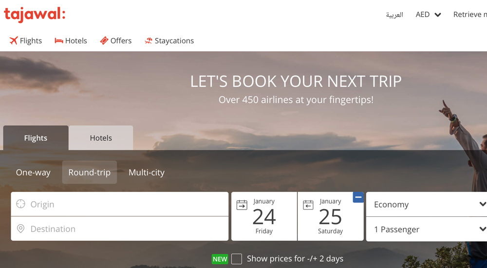 tajawal is a Dubai-based online flight and hotel booking platforms