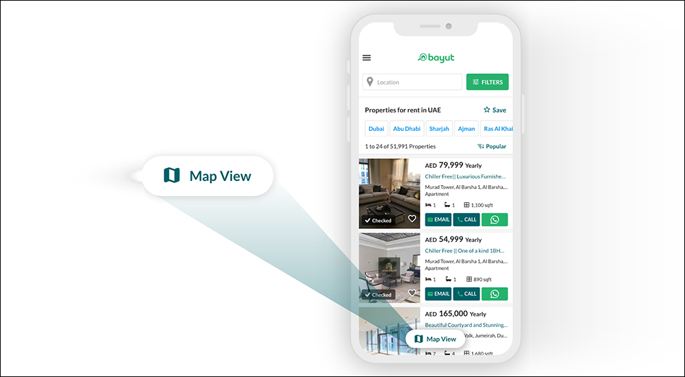 Bayut has launched its latest feature called Map View