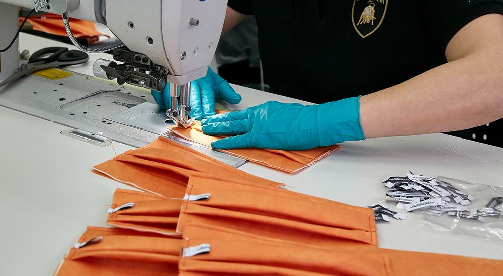 Lamborghini starts production of surgical masks and medical shields