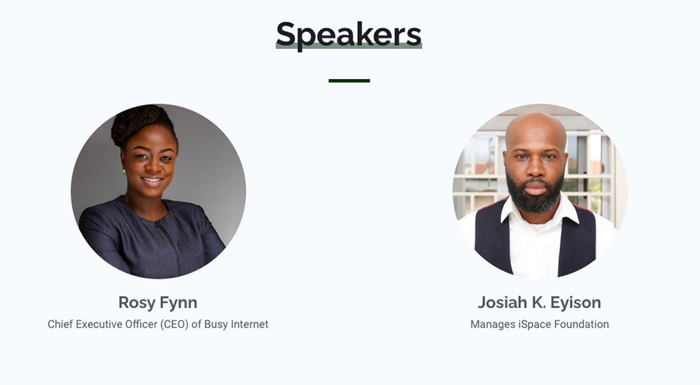 Speakers for the final session of GCF Unite WebSummit, Africa. 