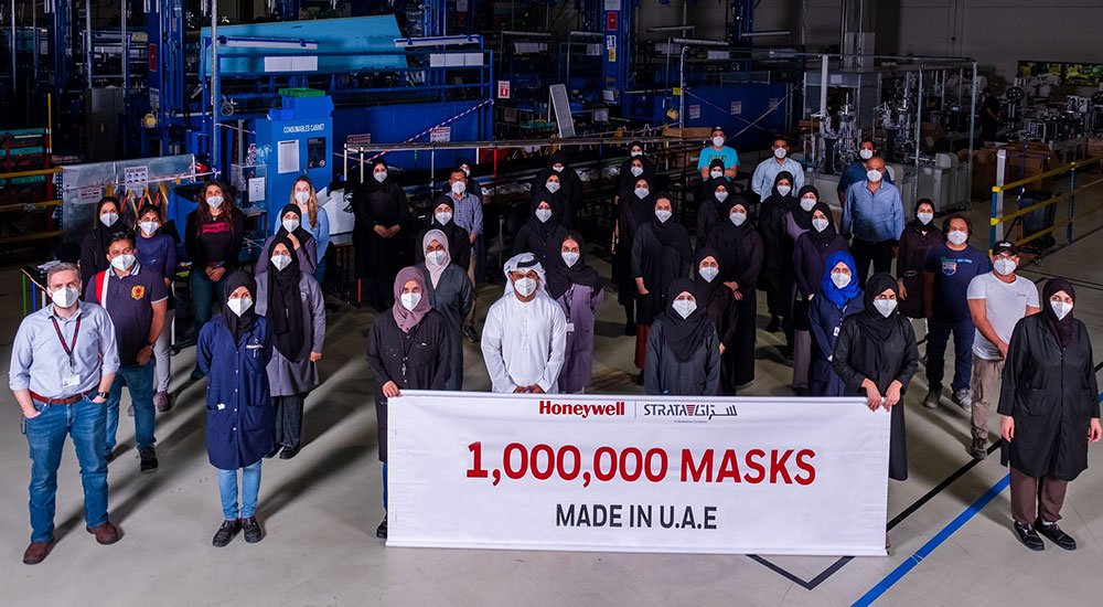 Honeywell and Strata reach milestone of 1m N95 masks made for UAE health workers