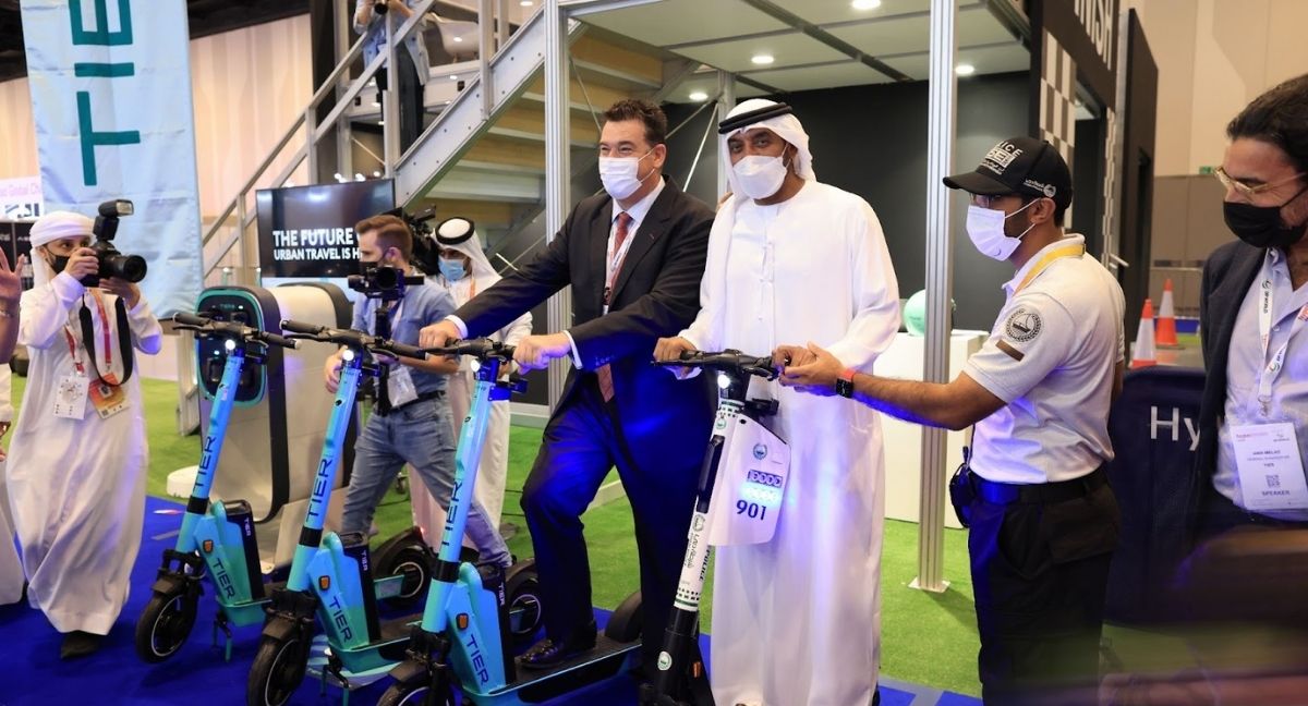 His Highness Sheikh Ahmed attends the launch of TIER Mobility’s latest e-scooter in the UAE