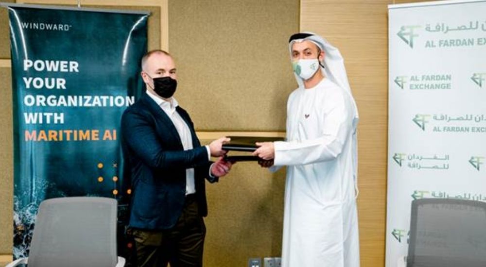 (Left to Right) Chris McLeese, Commercial Director of Windward and Hasan Fardan Al Fardan, CEO of Al Fardan Exchange