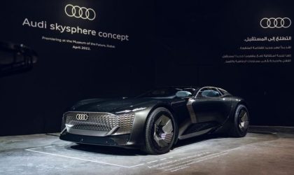 Audi Skysphere is name of electric, two-door convertible based on design of tomorrow