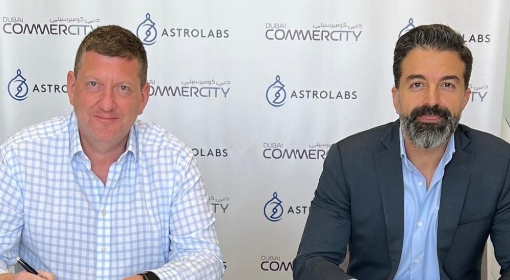 (Left to Right) DeVere Forster, Chief Operating Officer at Dubai CommerCity and Roland Daher, Chief Executive Officer of AstroLabs