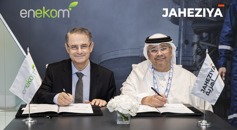 (Left to right) Haluk Gokmen, Founder and CEO, Enekom and Talal Al Hashmi, CEO, JAHEZIYA