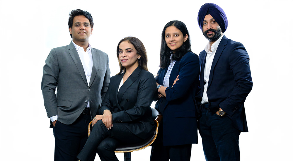 Left to Right - Jitesh Wadhwa, Principal Associate; Fariha Ansari Javed, Director Investor Relations; Apoorva Sharma, Managing Partner; Ishpreet Singh Gandhi, Founder Stride Ventures